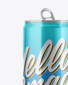 250ml Glossy Aluminium Drink Can Mockup