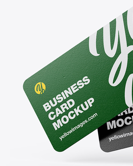 Textured Business Cards Mockup