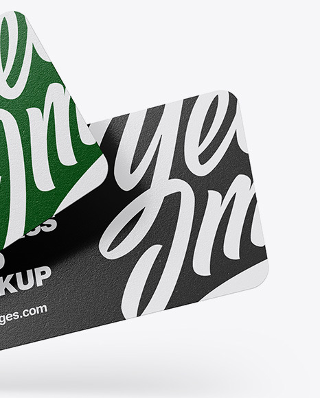 Textured Business Cards Mockup