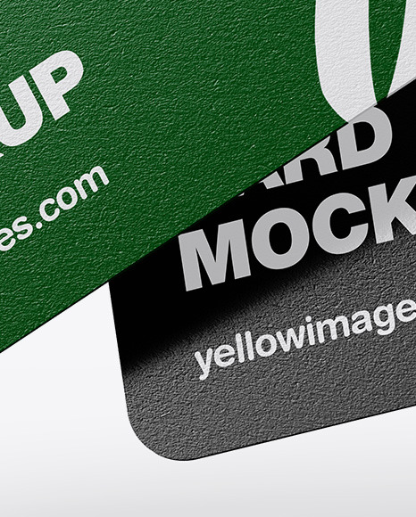 Textured Business Cards Mockup