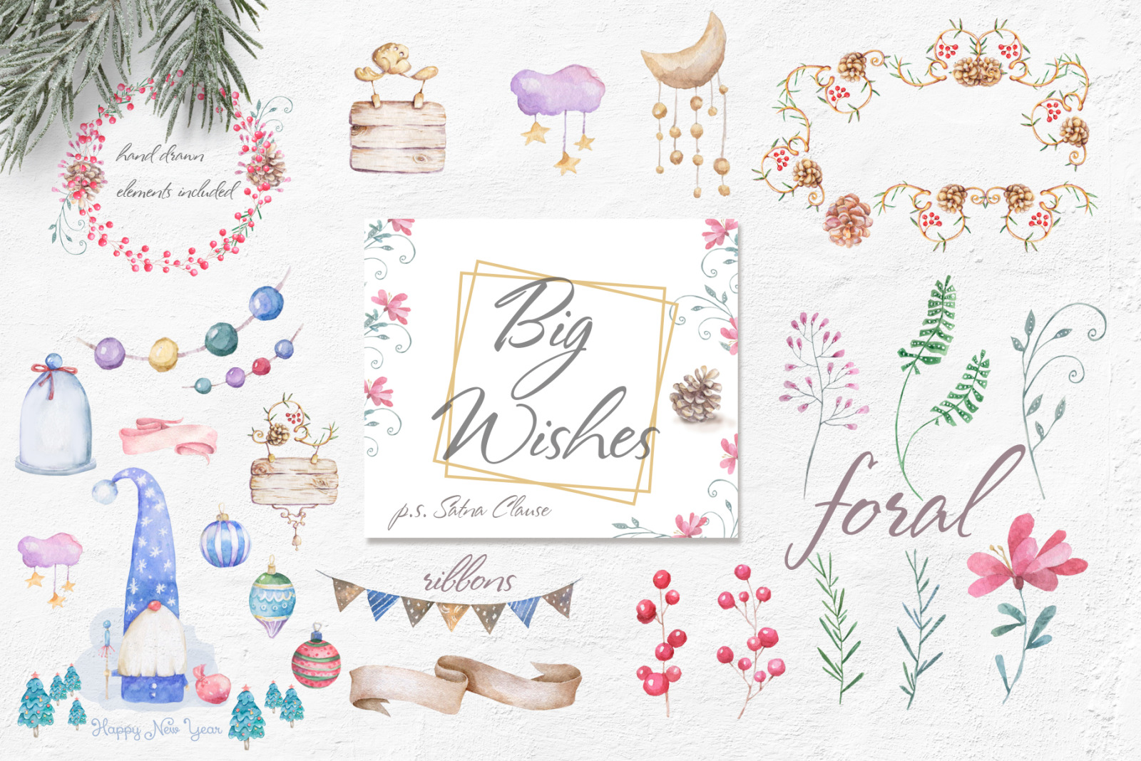 Christmas Story Watercolor cute Rats Christmas Story Watercolor cute Rats