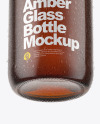 100ml Amber Glass Bottle in Shrink Sleeve Mockup