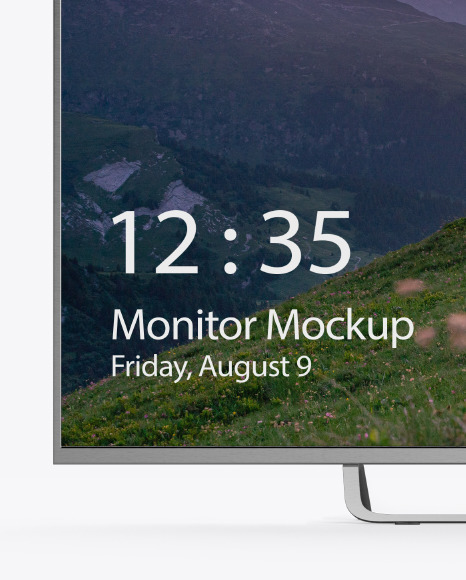 Metallic Monitor Mockup