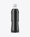 PET Bottle with Black Water Mockup