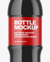 PET Bottle with Black Water Mockup