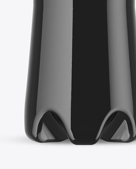 PET Bottle with Black Water Mockup