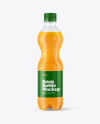 500ml PET Bottle With Orange Drink Mockup