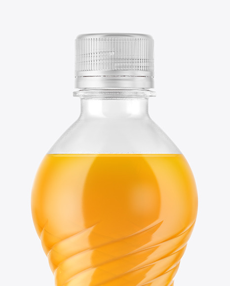 500ml PET Bottle With Orange Drink Mockup