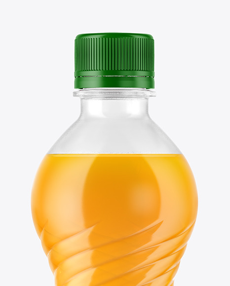 500ml PET Bottle With Orange Drink Mockup