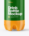 500ml PET Bottle With Orange Drink Mockup