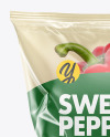 Plastic Bag With Red Sweet Peppers Mockup