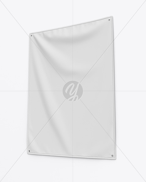 Home Decor Wall Tapestry Mockup - Textile Fabric Banner