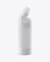 500ml Matte Plastic Toilet Bowl Cleaner Bottle Mockup - Front View (High Angle Shot)