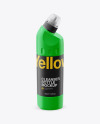 500ml Matte Plastic Toilet Bowl Cleaner Bottle Mockup - Front View (High Angle Shot)