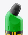 500ml Matte Plastic Toilet Bowl Cleaner Bottle Mockup - Front View (High Angle Shot)