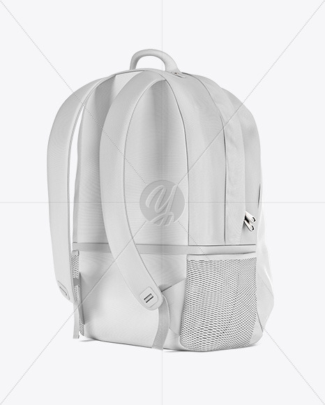 Backpack Mockup - Back Half Side View