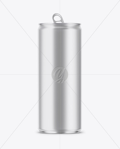 250ml Matte Aluminium Drink Can Mockup