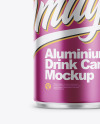 250ml Matte Aluminium Drink Can Mockup