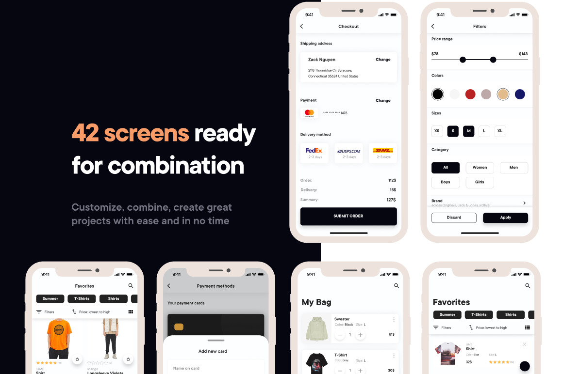 E-Commerce UI-kit Mobile Application