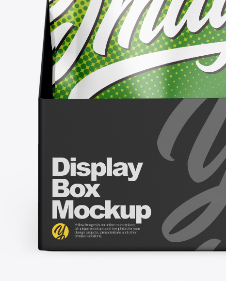 Display Box with Glossy Sachets Mockup