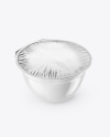 Glossy Plastic Cup with Foil Lid Mockup