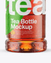 Tea Bottle with Condensation in Shrink Sleeve Mockup