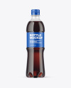 PET Bottle with Dark Drink Mockup