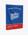 Wall Tapestry Mockup - Textile Fabric Banner Mockup