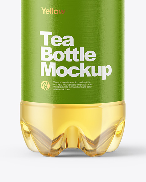 500ml PET Green Tea Bottle Mockup