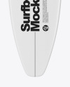 Surfboard Shortboard with Colored Border Mockup - Front View