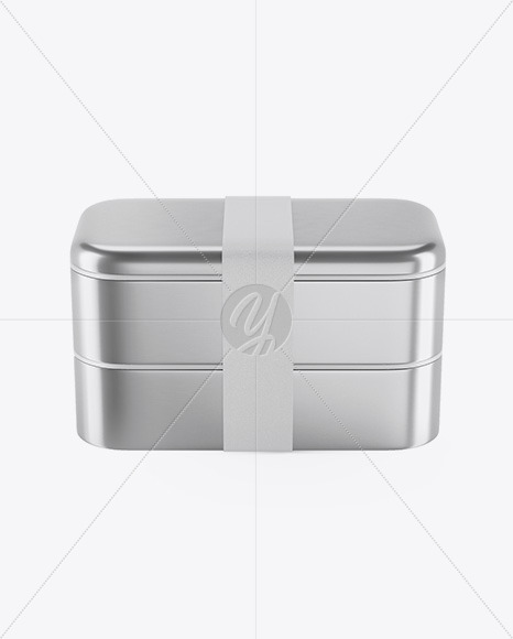 Metallic Lunch Box Mockup