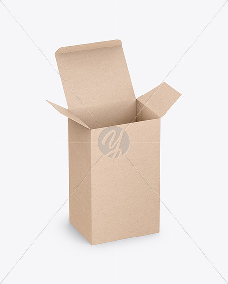 Opened Kraft Box Mockup