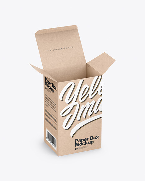 Opened Kraft Box Mockup