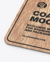 Wood Beverage Coaster Mockup