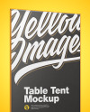 Glass Table Tent Mockup