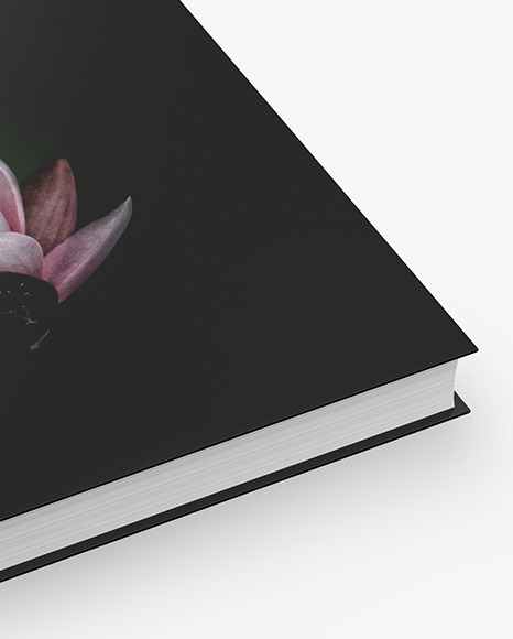 Book w/ Matte Cover Mockup - High Angle Shot