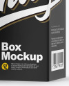 Amber Spray Bottle with Box Mockup Amber Spray Bottle with Box Mockup
