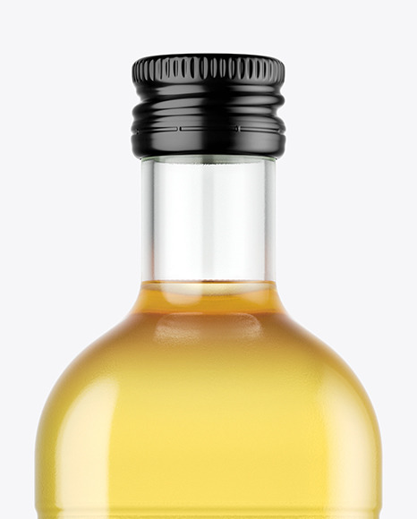 Clear Glass Olive Oil Bottle Mockup