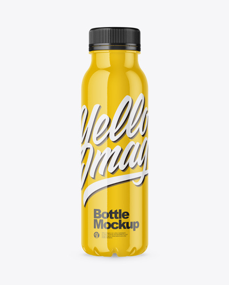 Glossy Bottle Mockup - Glass milk bottle mockup