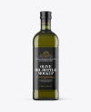 Green Glass Olive Oil Bottle Mockup