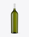 Green Glass White Wine Bottle Mockup