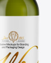 Green Glass White Wine Bottle Mockup