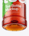 Tea Bottle with Condensation in Shrink Sleeve Mockup