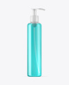 Clear Cosmetic Bottle with Pump Mockup