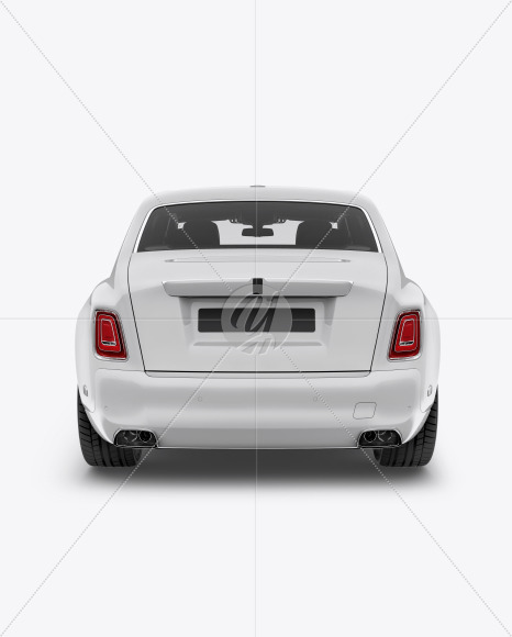 Luxury Car Mockup - Back View