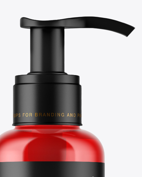 Cosmetic Bottle with Pump Mockup