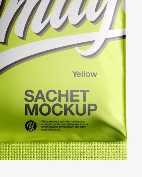 Metallic Sachet Mockup