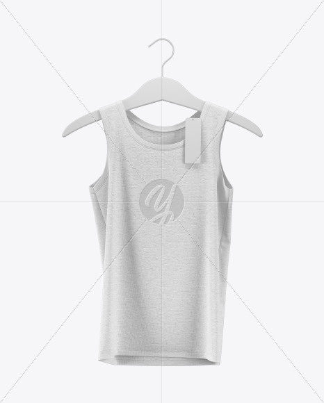 Melange Sleeveless Shirt on Hanger Mockup