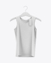 Melange Sleeveless Shirt on Hanger Mockup