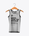 Melange Sleeveless Shirt on Hanger Mockup